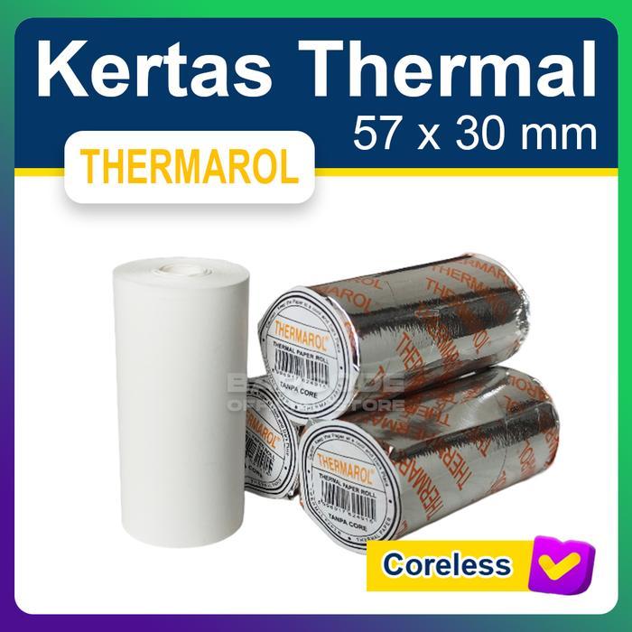 Lansungkirim- Kertas Thermal Thermarol 57X30Mm / 57X30 / 57 X 30 Mm Struk Kasir