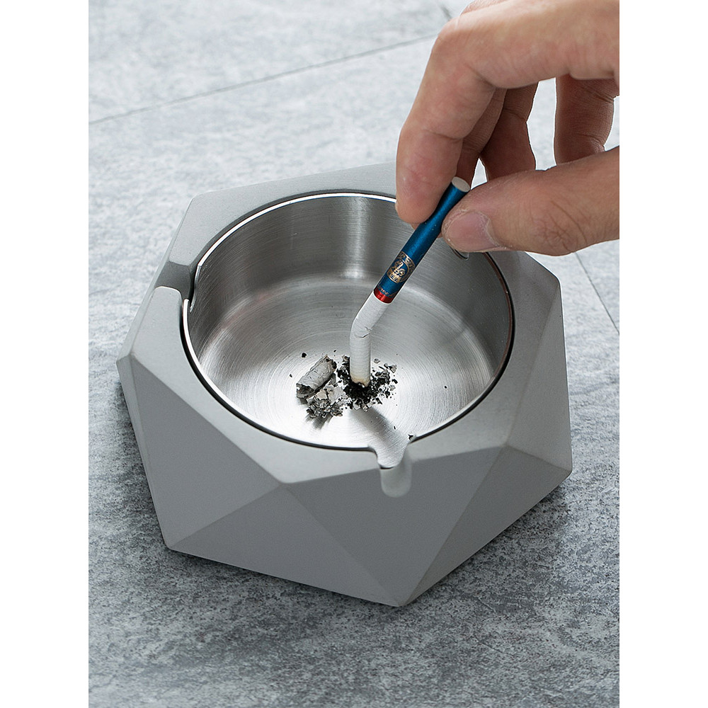 Creative cement ashtray Ordinary Nordic tea table cement ashtray Ashtray household goods ashtray Hom