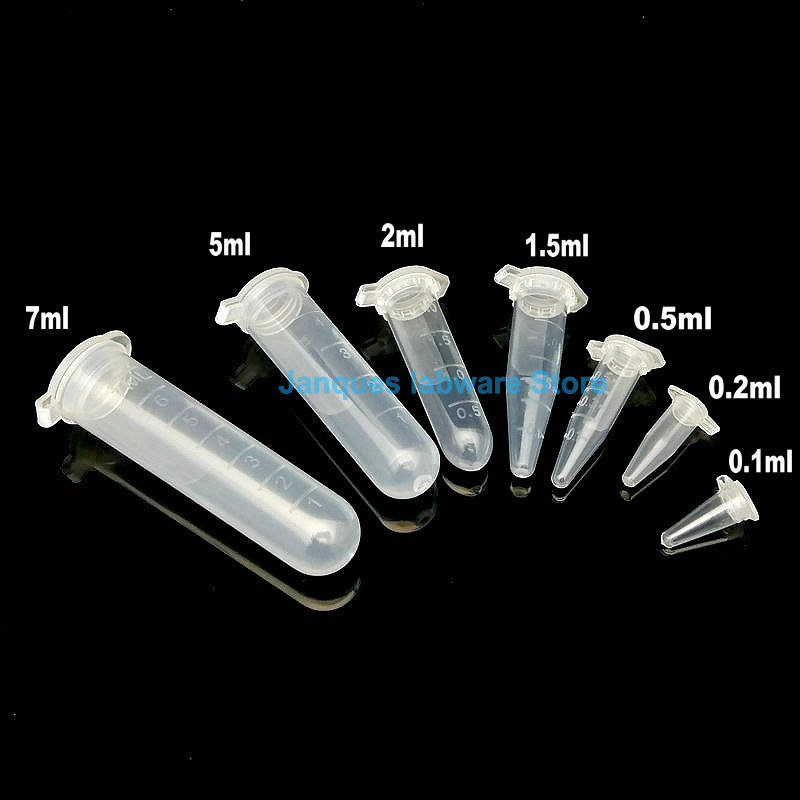 Laboratory 0.1/0.2/0.5/1.5/2/5/7ml Plastic Centrifuge Tube EP test tube PCR tube Sample Repackaging 