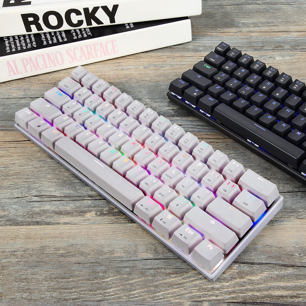 Motospeed CK62 Pro Wireless Bluetooth Mechanical Keyboards 61Keys RGB Backlit Gaming Office Keypad A