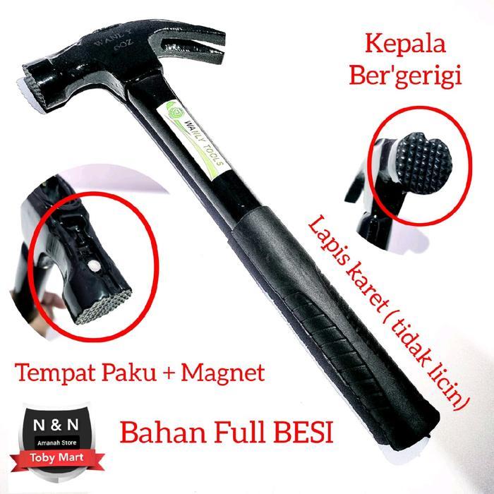 Palu Kambing Hitam Wanly / Palu Besi Magnet Martil Gagang Besi 16 oz