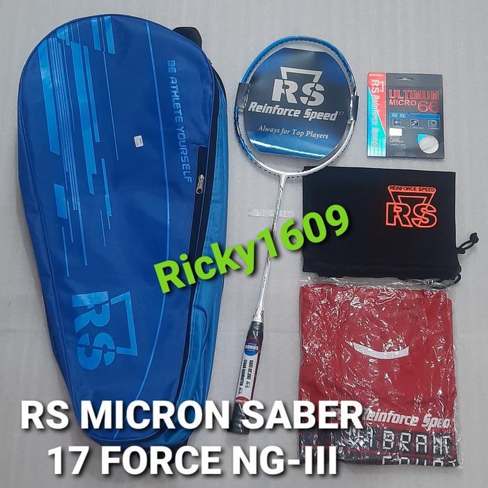 RAKET BADMINTON RS MICRON SABER 17 FORCE NG-III - HIGH TENSION FRAME