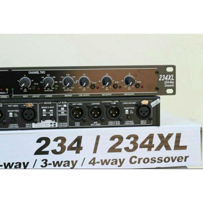 Crossover Dbx 234Xl / Dbx 234 Xl 2 Way/3 Way/4Way(Mono) Crossover Mixer Amplifier Siap Kirim