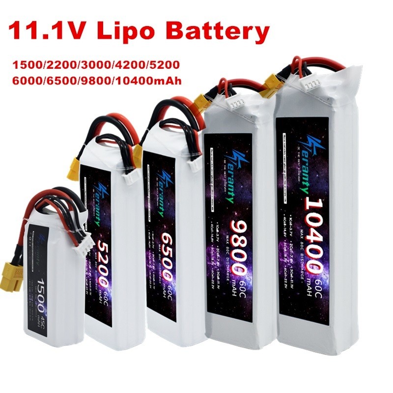3S 11.1V Lipo Battery Deans Xt60 1500Mah 2200Mah 3000Mah 4200Mah 5200/6000/6500/9800/10400Mah For Rc