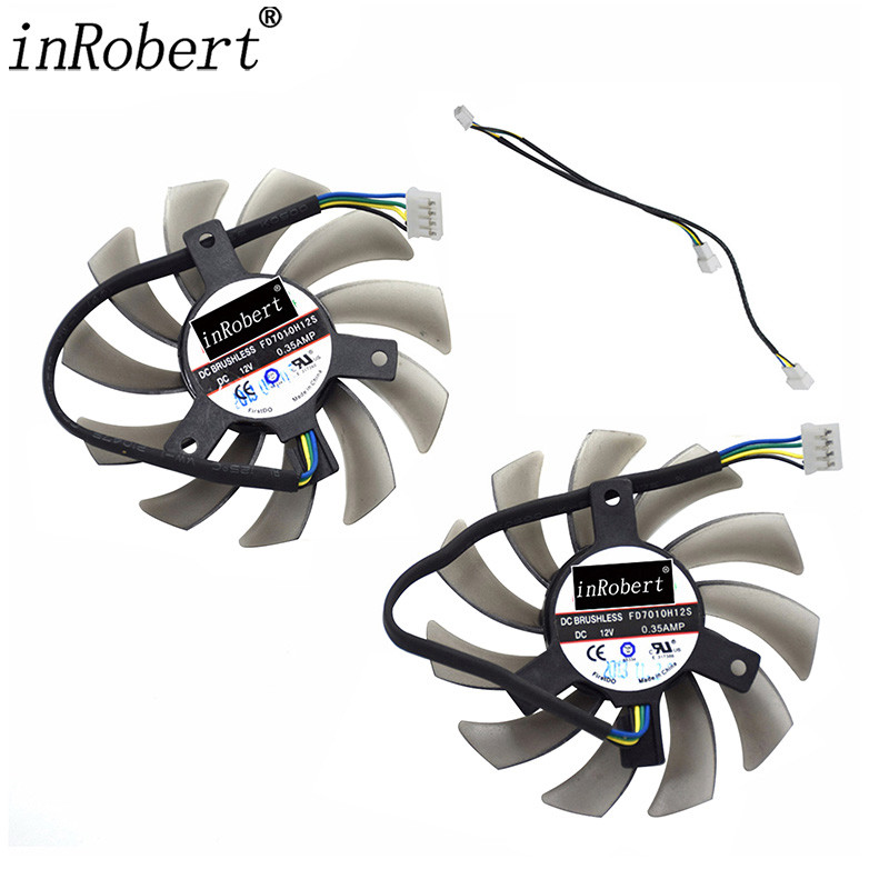 New Firstd FD7010H12S 75MM Cooler Fan For ASUS MSI Radeon Sapphire 6930 7850 GTX 550 750 770 Ti HD