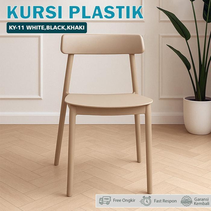 Mymy.Surabaya - {COD} Kursi Plastik Kursi Makan Minimalis Bangku Plastik Kursi Cafe Kursi Santai
