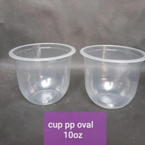 sablon cup plastik pp oval 10oz