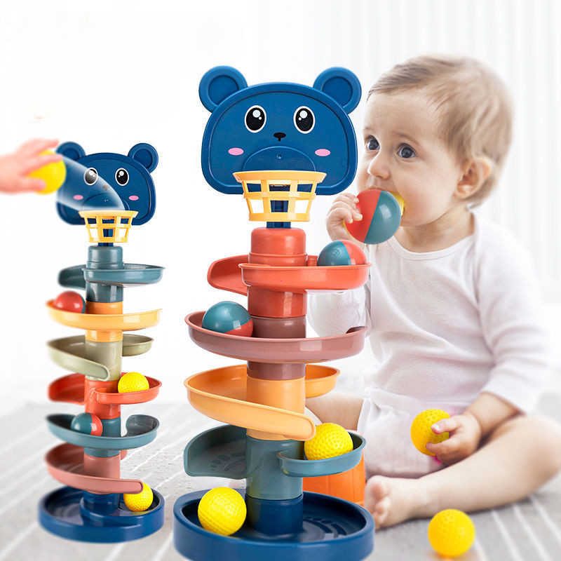 Rolling Ball Baby Toys Development Games Montessori Educational Toys Montessori Activity Stacking