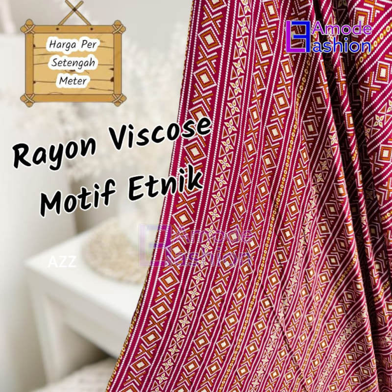 Kain Rayon Viscose Motif Etnik