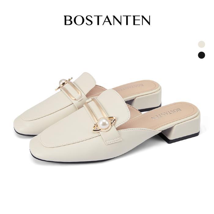 [Voucher] BOSTANTEN X PopseaBOSTANTEN Sepatu Hak Tahu Sepatu Mules Flatshoes Heels Sepatu tunggal