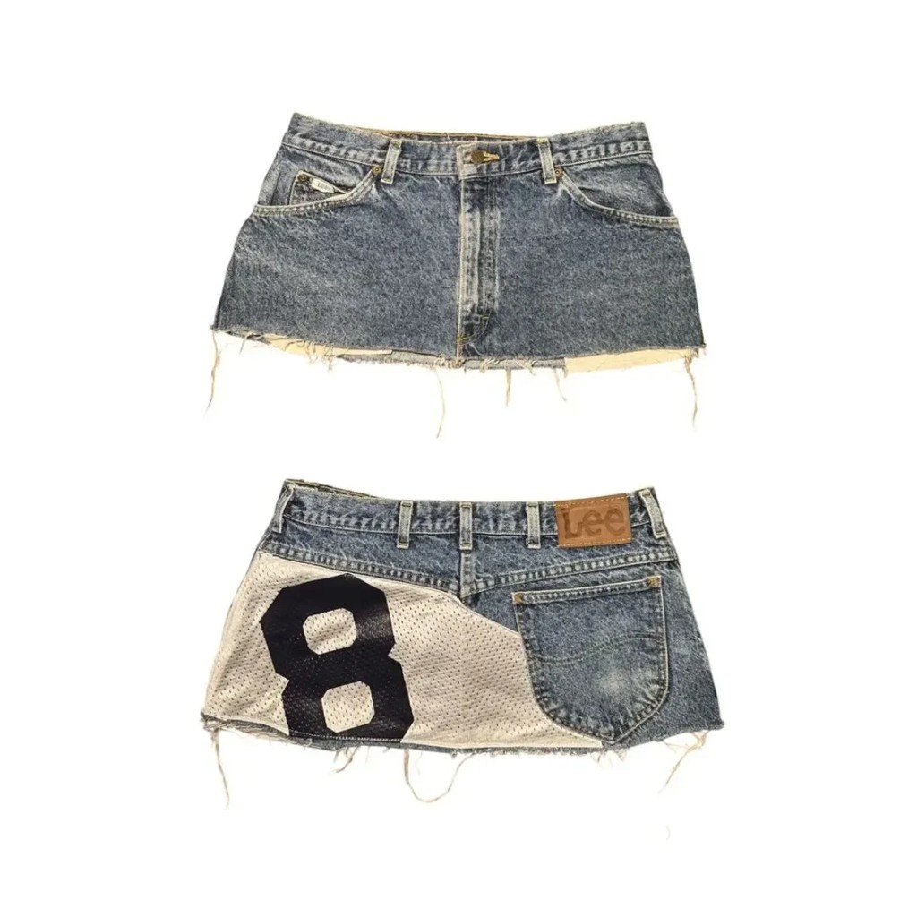y2k mini sexy loose casual women's skirt printed skirt applique denim gothic street hip hop