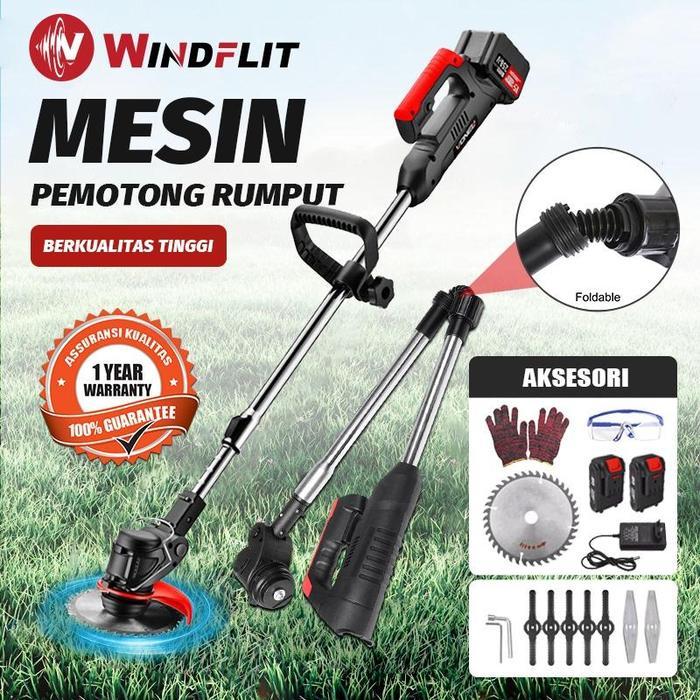 Yukkirim- Ironhoof Mesin Pemotong Rumput Elektrik Mesin Potong Rumput Baterai