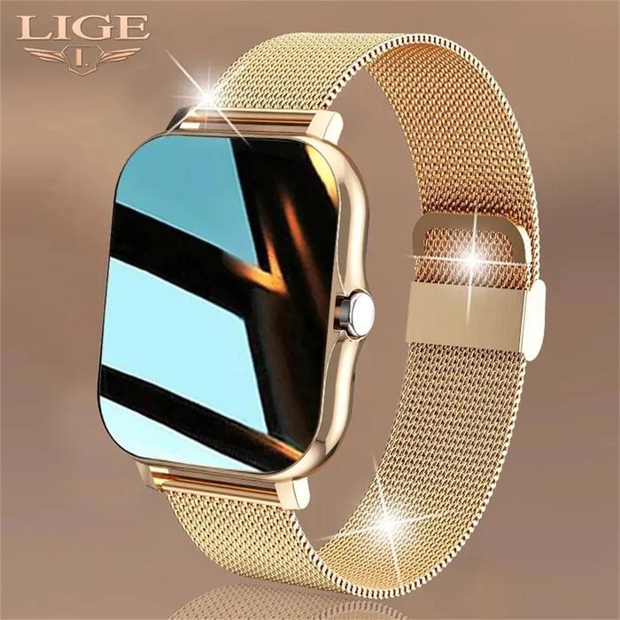 LIGE jam tangan pintar mode Untuk Pria Wanita Panggilan Bluetooth Layar Sentuh Penuh Tahan Air Jam