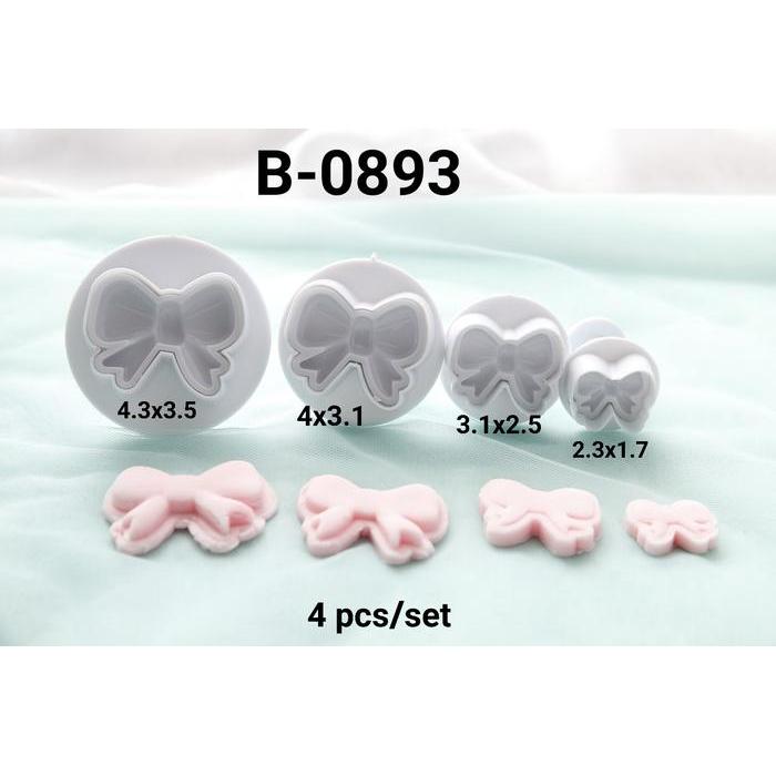 B-0893 PLUNGER CUTTER CETAKAN FONDANT GUMPASTE PITA KADO