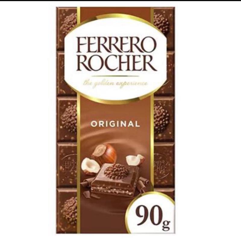 Coklat Ferrero Rocher Chocolate Bar Milk Hazelnut Original