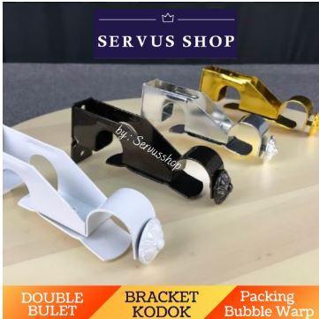 New bracket double rel gorden bulat / MODEL KODOK / PENYANGGA GORDEN