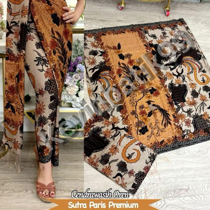 Kamen Wanita Endek Original Bali + Selendang Motif Terbaru Warna Cerah Elegan