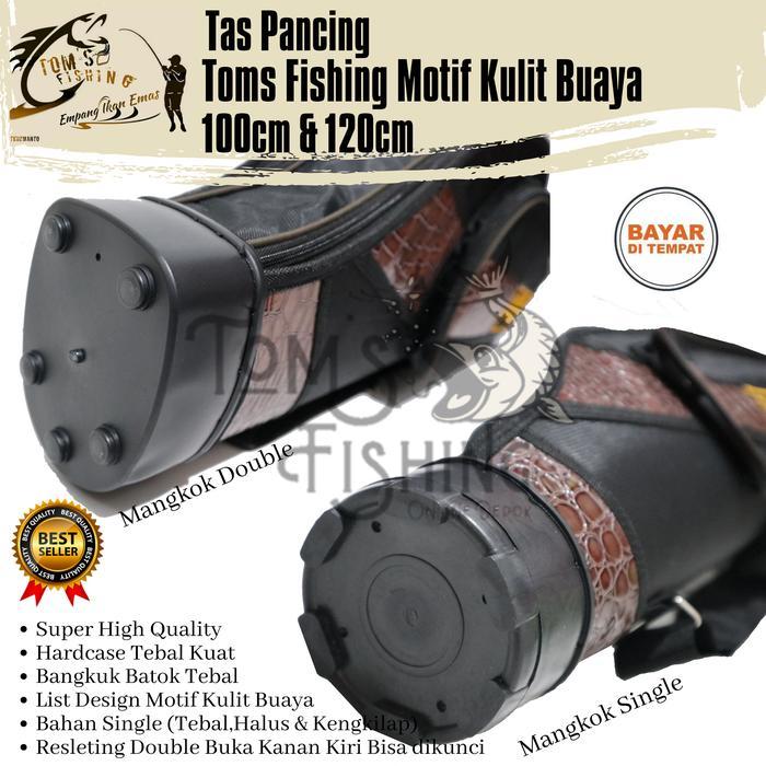 wkgw- Tas Pancing Toms Fishing Motif Kulit Buaya Hardcase Batok Mangkok 100Cm/120Cm (Super