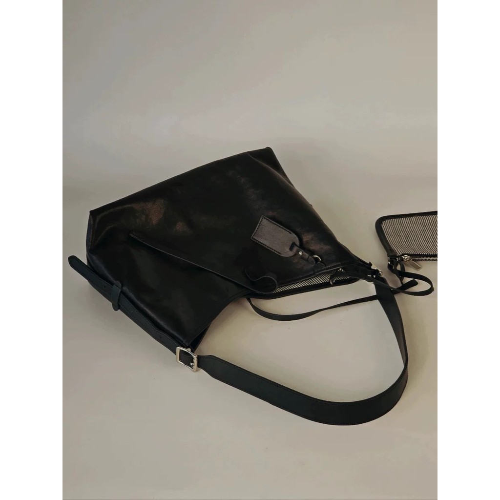 Tas Totebag Wanita Santai - Desain Retro & Minimalis, Bahan PU Lembut, Tas Selempang Besar untuk Akt