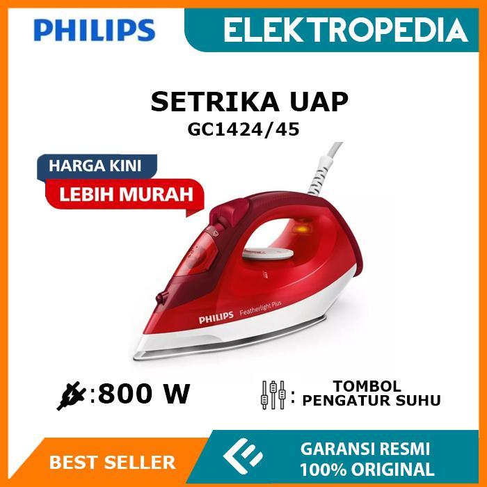 PHILIPS - Setrika Uap l Steam Iron 800 Watt 160 ML GC1424/45 RED