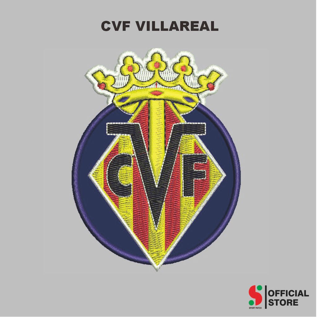 SPORT-861 PATCH CVF VILLAREAL BORDIR KOMPUTER LOGO/EMBLEM BADGE