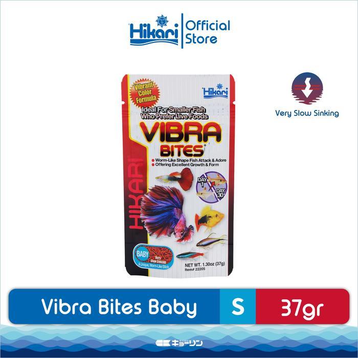 nt39- Hikari Vibra Bites Baby 37Gr - Pakan Ikan Pengganti Makanan Hidup Cacing Darah