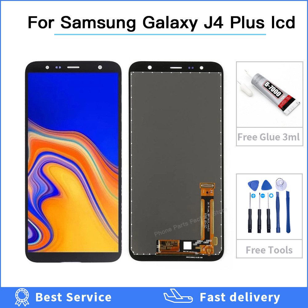 AMOLED 6.0'' LCD For Samsung Galaxy J4+ 2018 Display Touch Screen Digitizer Repair Parts For J4 Plus