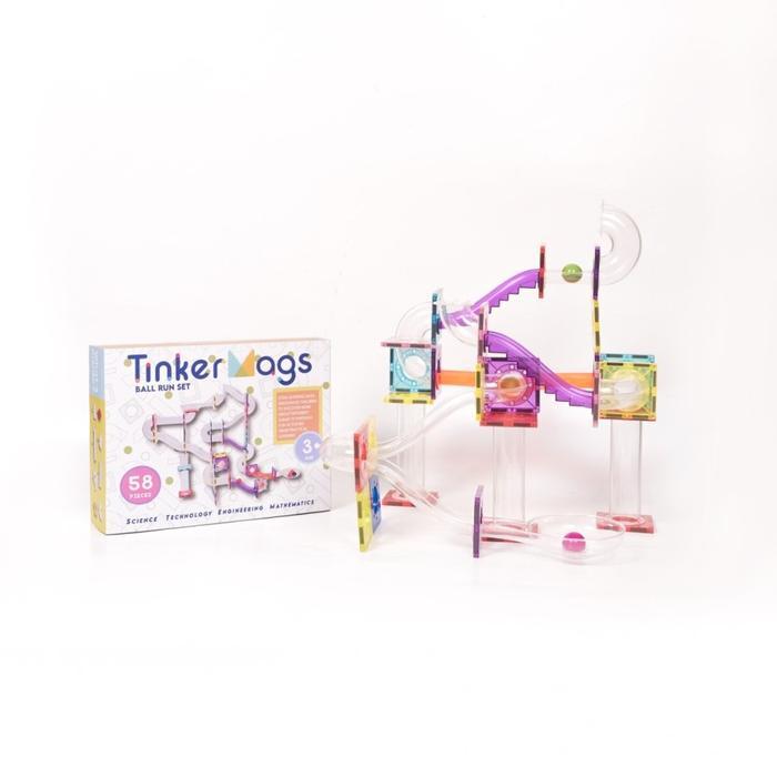 TINKERMAGS BALL RUN MAGNETIC/MAGNETIC BALL RUN EXPANSION/MARBLE RUN KODE 360
