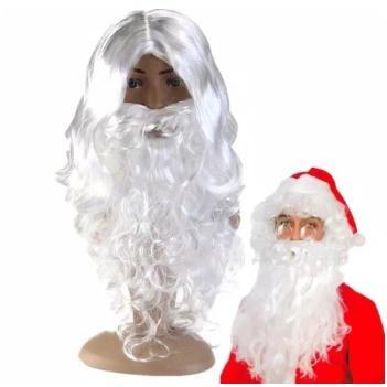 0jf5- Wig Santa Claus / Jenggot Wig Santa Claus / Rambut Santa Claus