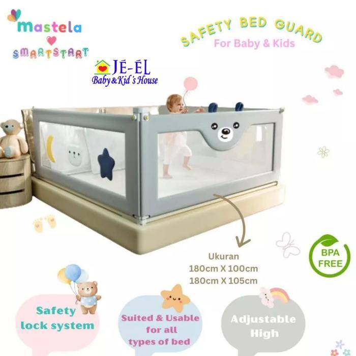 Mastela Baby Bed Rail Safety Guard Bed Guard Rail Fence Pagar Pembatas Pengaman Pagar Kasur Bayi