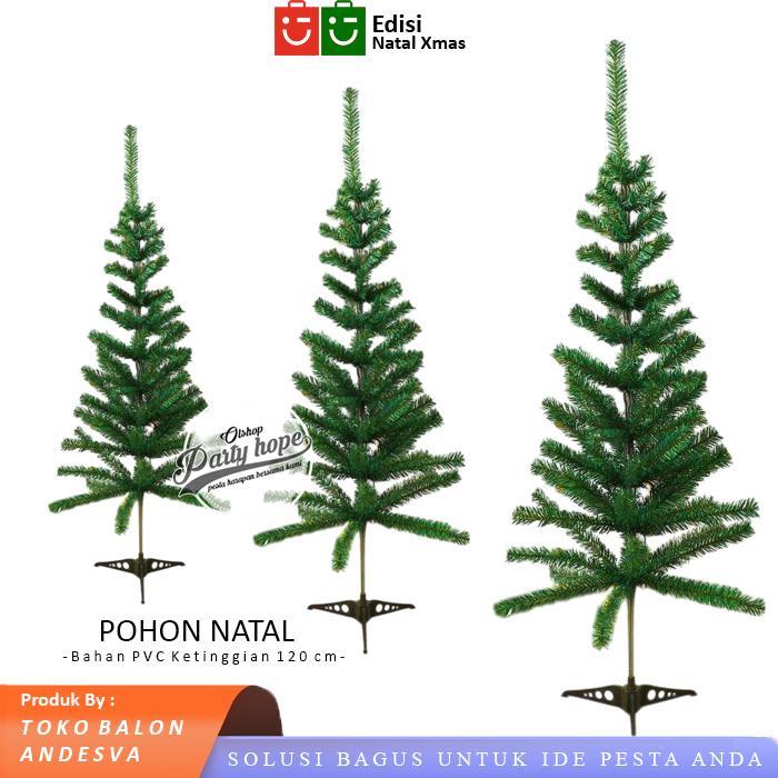 Pohon Natal Pvc 120 Cm / Pohon Natal Christmas Tree Tinggi 120 Cm / Ornamen Hiasan Pohon Natal Pvc