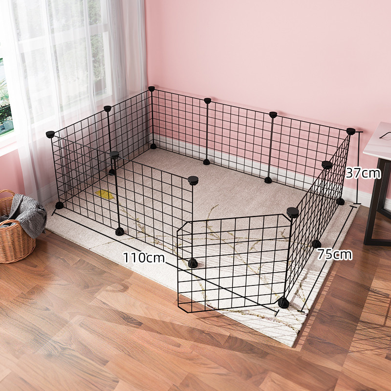Pet Fence Dog Cage Indoor Encrypted Iron Mesh Fence Cat Cage Free Splicing Rabbit Guinea Pig