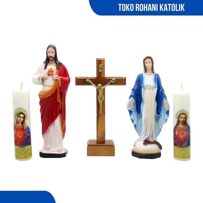 PAKET MISA ONLINE / SALIB DUDUK KATOLIK / PATUNG YESUS / LILIN DOA KATOLIK / SALIB PATUNG YESUS /