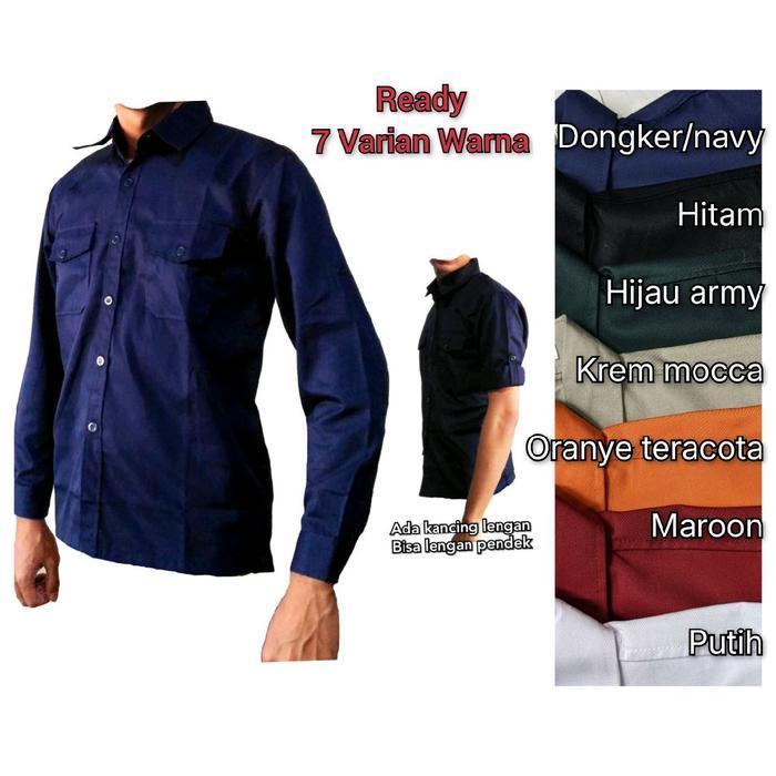 Baju Pdl Pdh Kemeja Lapangan Tactical Polos Drill Katun