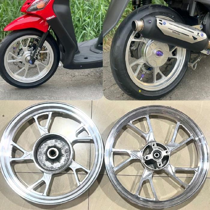VELG VROSSI FINO THAILAND PNP MIO MIOSOUL FINO MIOJ115CC ORIGINAL VROSI CNC RING 14 LEBAR 185 215