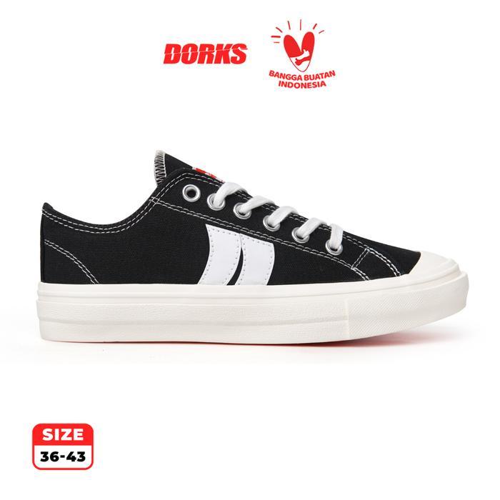 Sepatu Dorks - Classic Low Black Sepatu Casual Pria Wanita Shoes Sneakers Sepatu Sekolah Terlaris