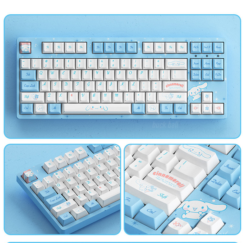 Akko 3087 Cinnamoroll Keyboard Anime 3108 Usb Wired Custom Hot Swap Cartoon Gamer Mechanical Keyboar