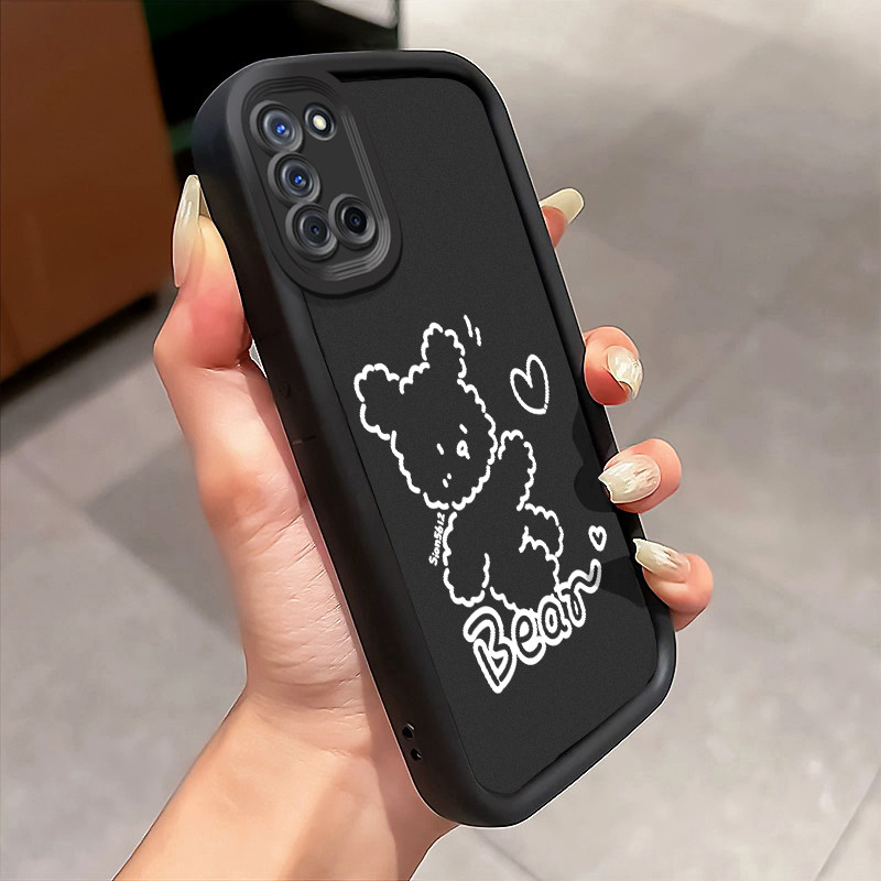 Casing Hp OPPO A52 OPPO A72 OPPO A92 Case Casing Lukisan beruang pola Kasus HP Tangga Langit Mewah S