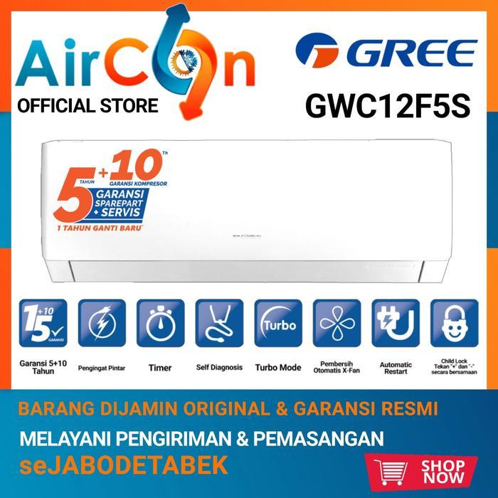 NEW PROMO AC GREE 1.5 PK AC GREE INVERTER 1.5 PK AC GREE GWC - 12F5S