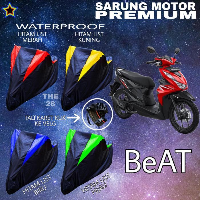 New Cover Motor Peutup BEAT Hitam KOMBINASI Mantel Premium WATERPROOF