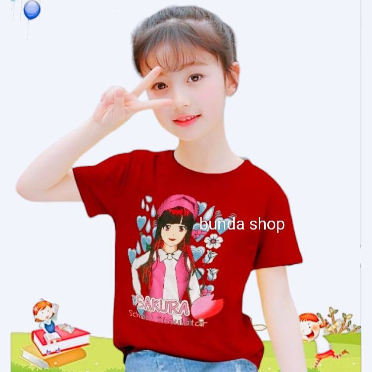 cpsakuraschool//Kaos anak perempuan Usia 1-12 tahun sakura school simulator