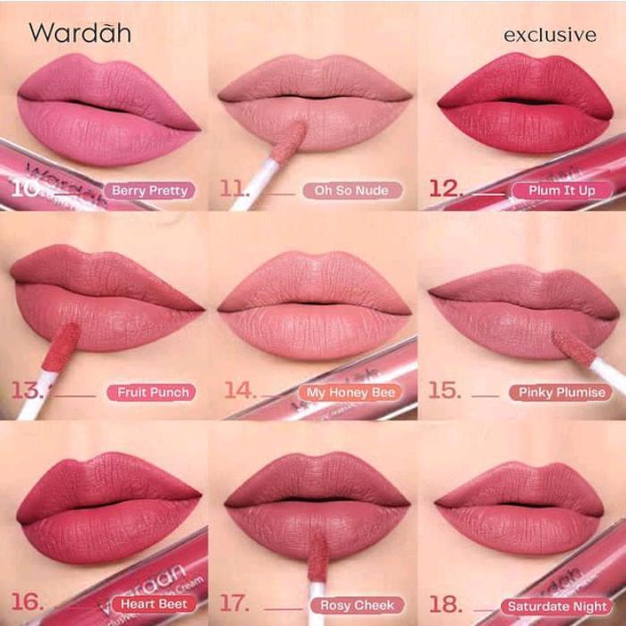 187z- Wardah Exclusive Matte Lip Cream/ Wardah Lip Cream Tahan Lama/ Lipcream Wardah