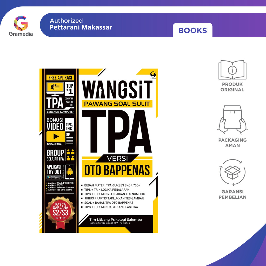 Gramedia Pettarani - WANGSIT PAWANG SOAL SULIT TPA OTO BAPPENAS