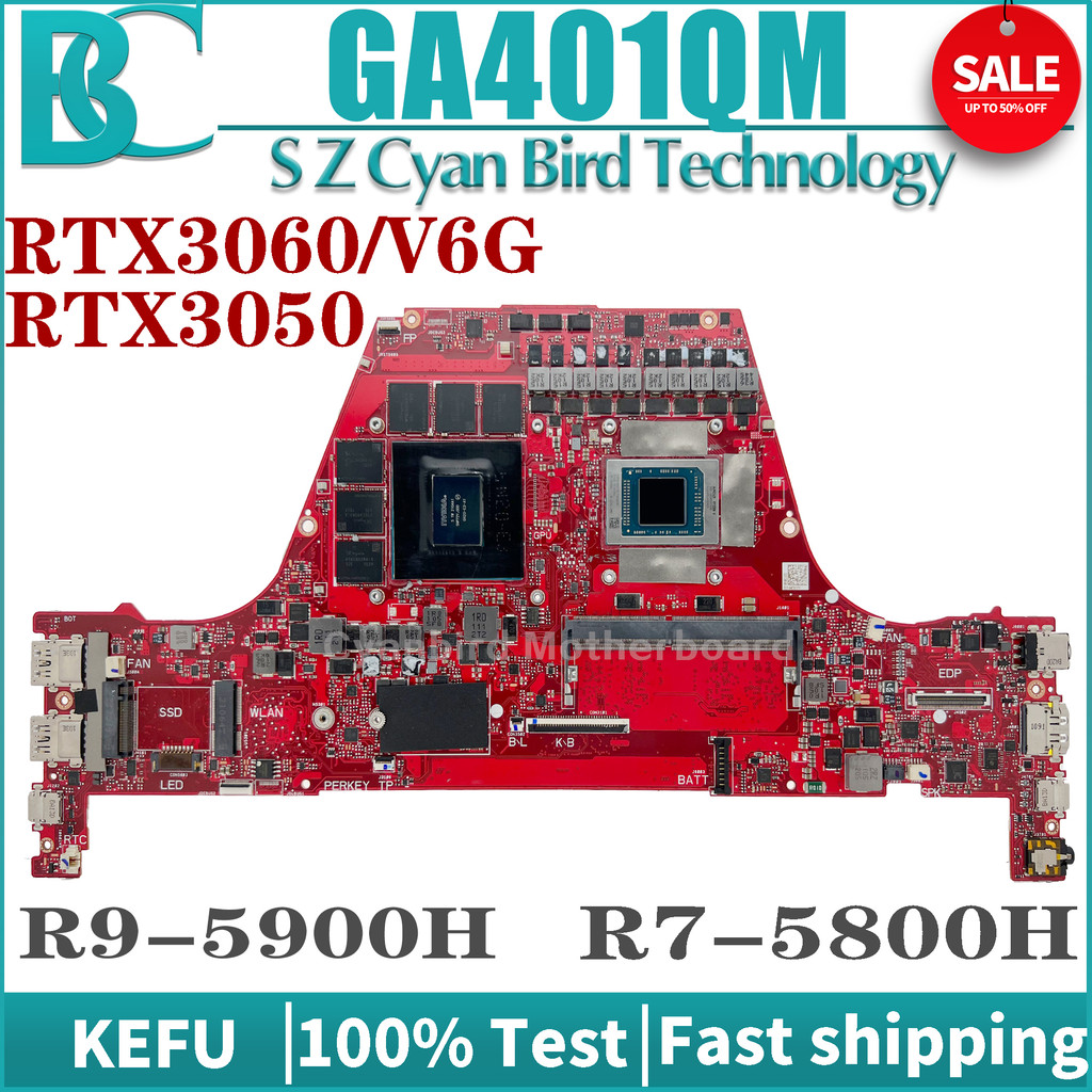 GA401QM Motherboard Laptop Utama ASUS ROG Zephyrus G14 GA401QM-HZ160T GA401Q 8G-RAM R7-5800H R9-5900