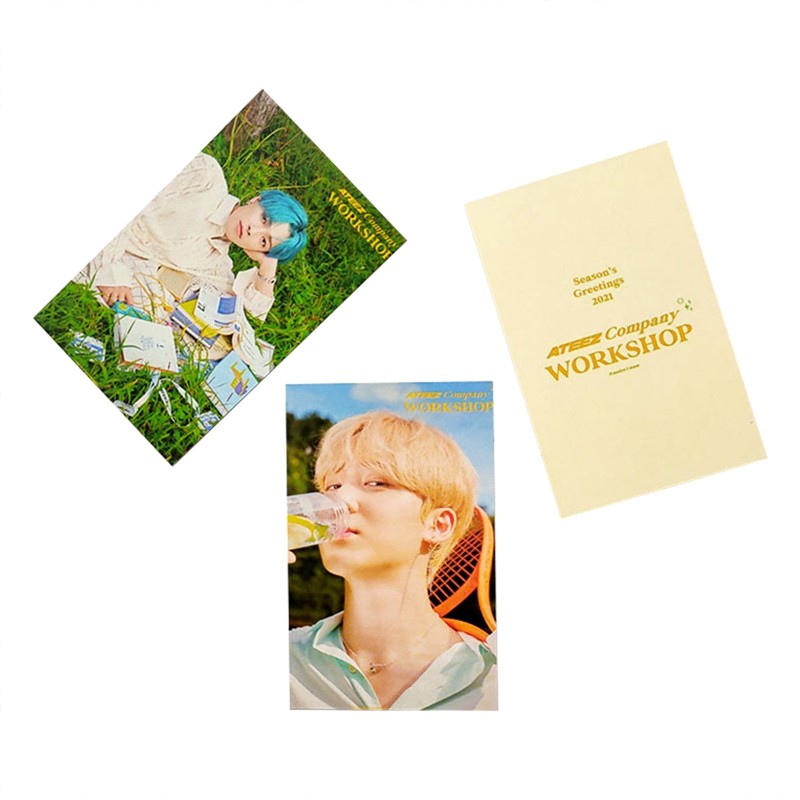 9Pcs/Set Kpop ATEEZ 2021 SEASON'S GREETINGS Postcard Photo Card ATEEZ KPOP Lomo Cards New Arrival