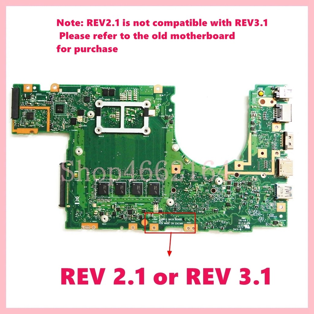 S400CA REV:2.1/REV:3.1 With 847U i3-2th i5-3th Gen CPU 4GB RAM Mainboard For ASUS S500C S400C S500CA