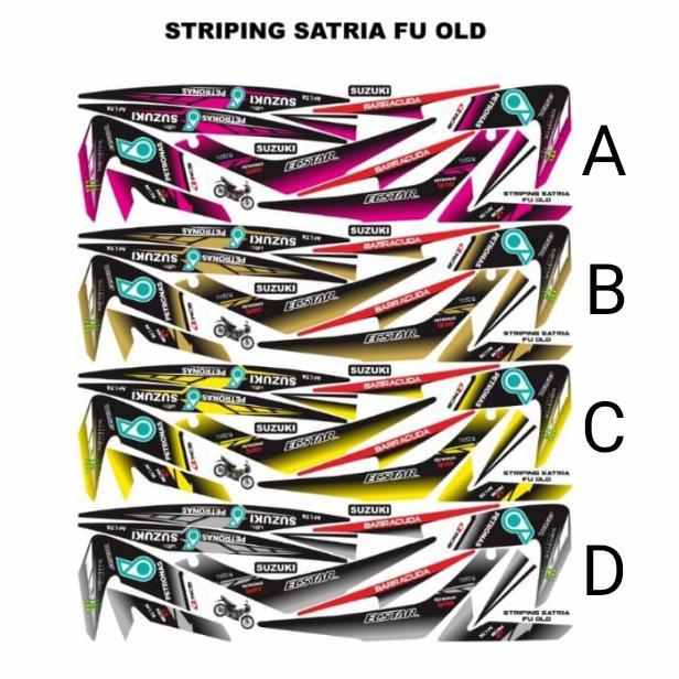 Sticker Striping variasi satria Fu barong 2009-2013 petronas
