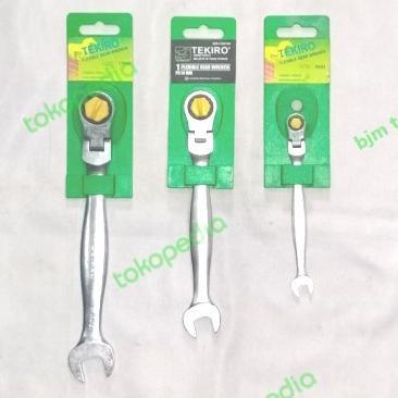TEKIRO WR-FG Kunci Ring Pas Ratchet Flexible FLEXIBLE Gear Wrench Alat Tangan Serbaguna