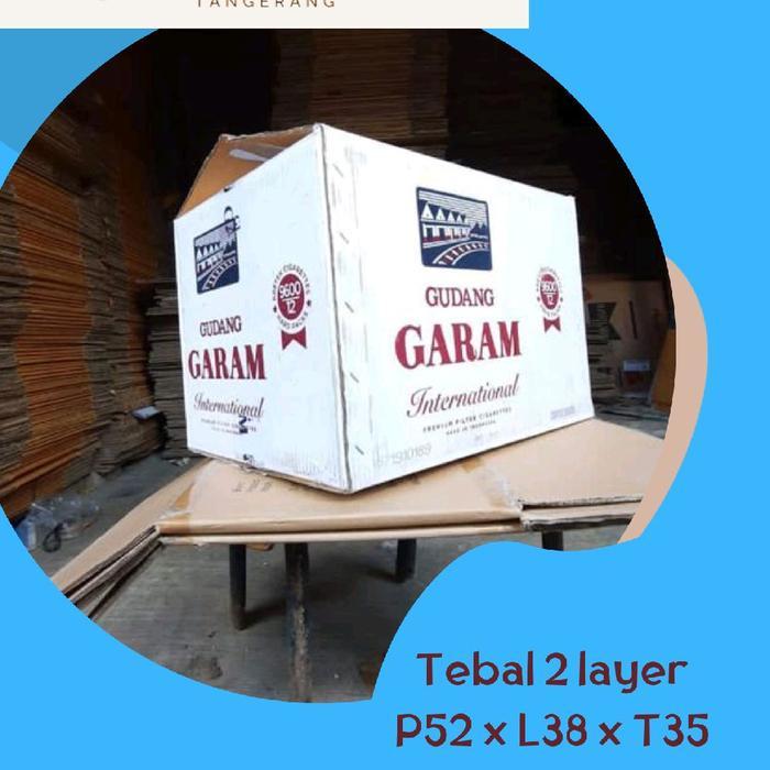 Kardus Pindahan Bekas Rokok Gudang Garam Filter P52 x L38 xT35cm (HANYA MENJUAL KARDUS BUKAN ISINYA)