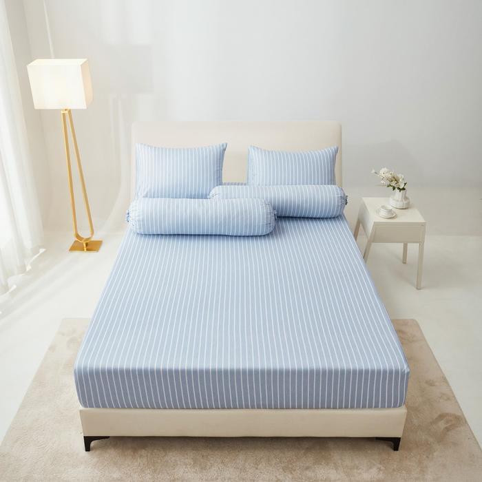 Informa 180X200 cm Set 5 Pcs Seprai King Microfiber Yada - Biru Sprei Motif Seprai Aesthetic Seprei